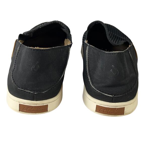 Olukai Pehuea Womens SIZE 9 Slip On Shoes Black Mesh Casual Breathable Comfort - Picture 6 of 10